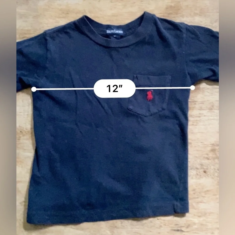 Vintage Ralph Lauren Boys’ Sz 4T Navy‎ Cotton Jersey Crewneck Pocket Tee